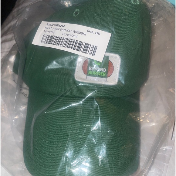 Vegan Brand Beyond Meat Burger Baseball Hat/Cap Green .. New In Plastic - Picture 3 of 4